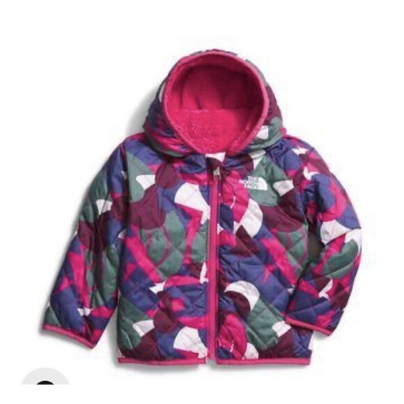NWT North Face Shady Glade Reversible Water Repellent Hooded Puffer Jacket 3-6mo - Picture 1 of 8